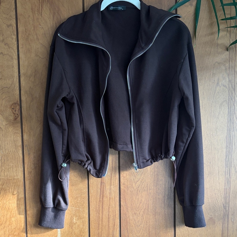 Elegant Brown Bomber Jacket for Women